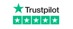Trustpilot logo with five star ratings